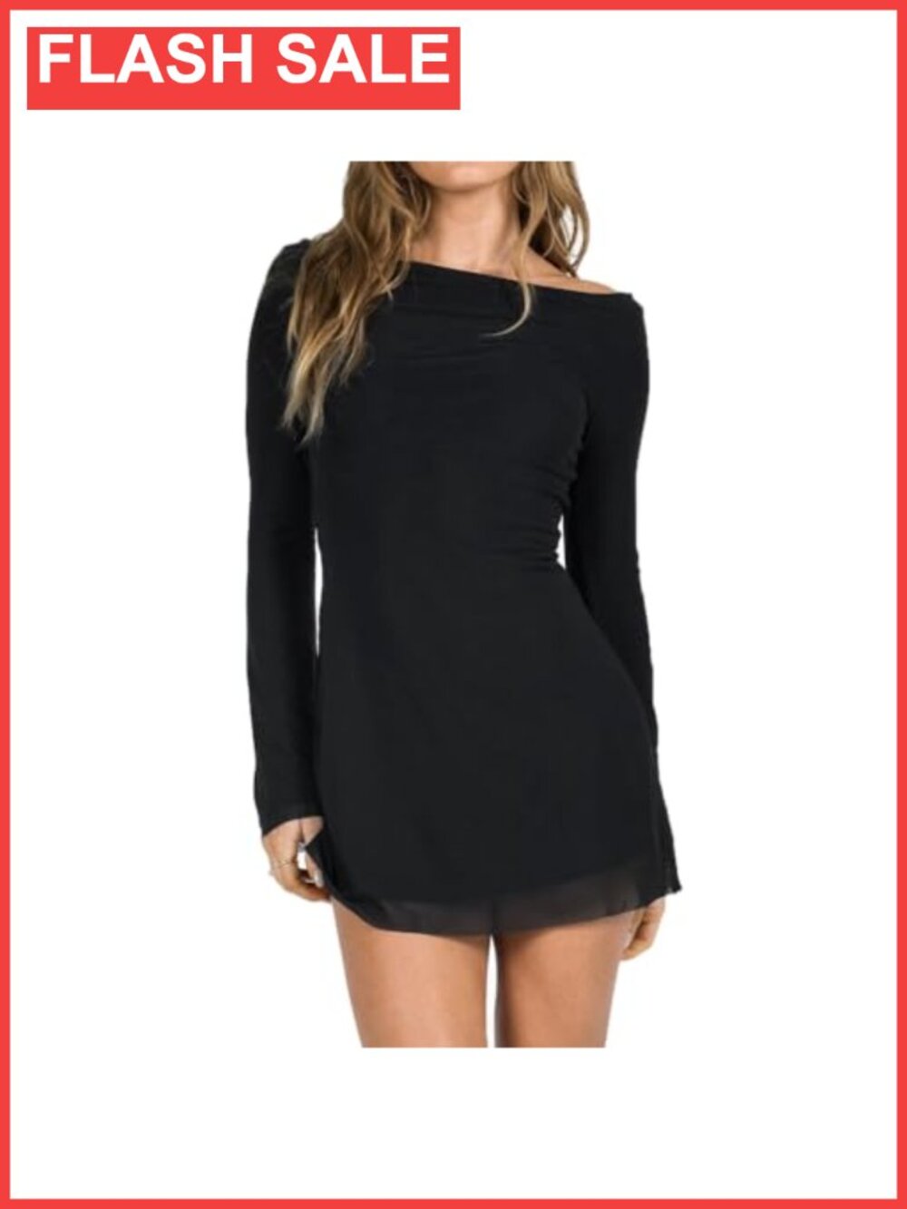 Sexy Mesh Backless Bell Sleeve Mini Dress Tie Back Clubwear